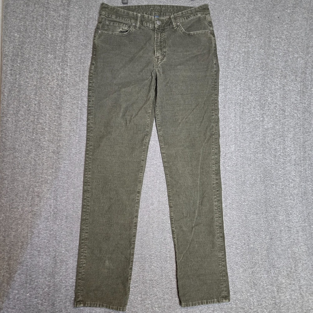 American Eagle Corduroy Pants Mens Size 32x34 Olive Cotton Original Straight Fit